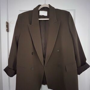 OAK + FORT Teak Brown (Olive) Blazer